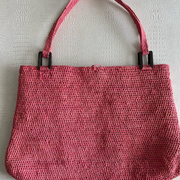 Annabel Ingall Raffia Tote in Paragua Salmon - Picture 2 of 6